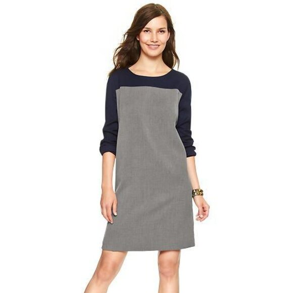 NWT Gap Color Block Shift Dress Size 8 - Picture 1 of 4